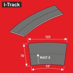 Hacker-Model MC24215B - H0 - Gleisbettungselemente für Märklin C, R2 = 437,5 mm 15° (12 Stück)
